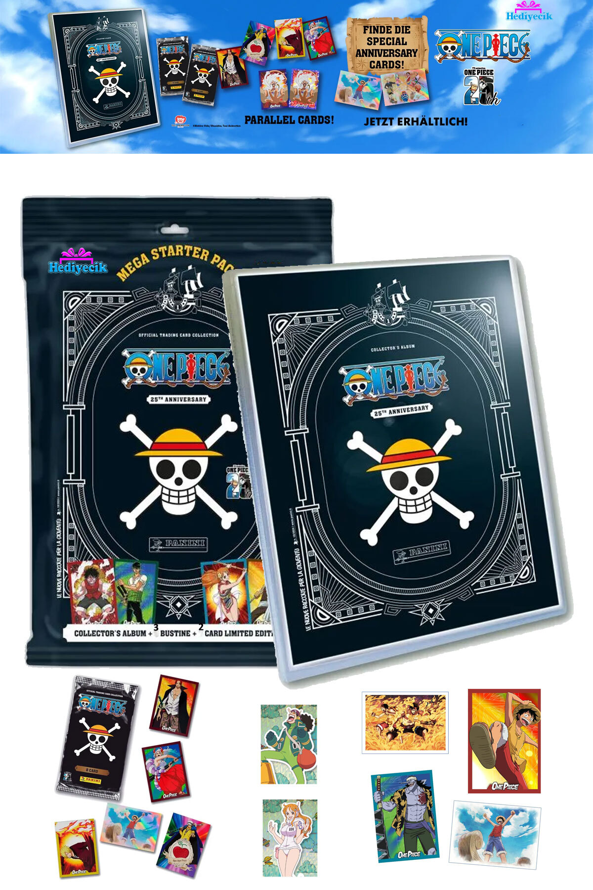 ミュージック ONE LIFE 25th Anniversary specialEdition hediyecik Panini One Piece 25. Yıl Dönümü Başlangıç Paketi Oyun