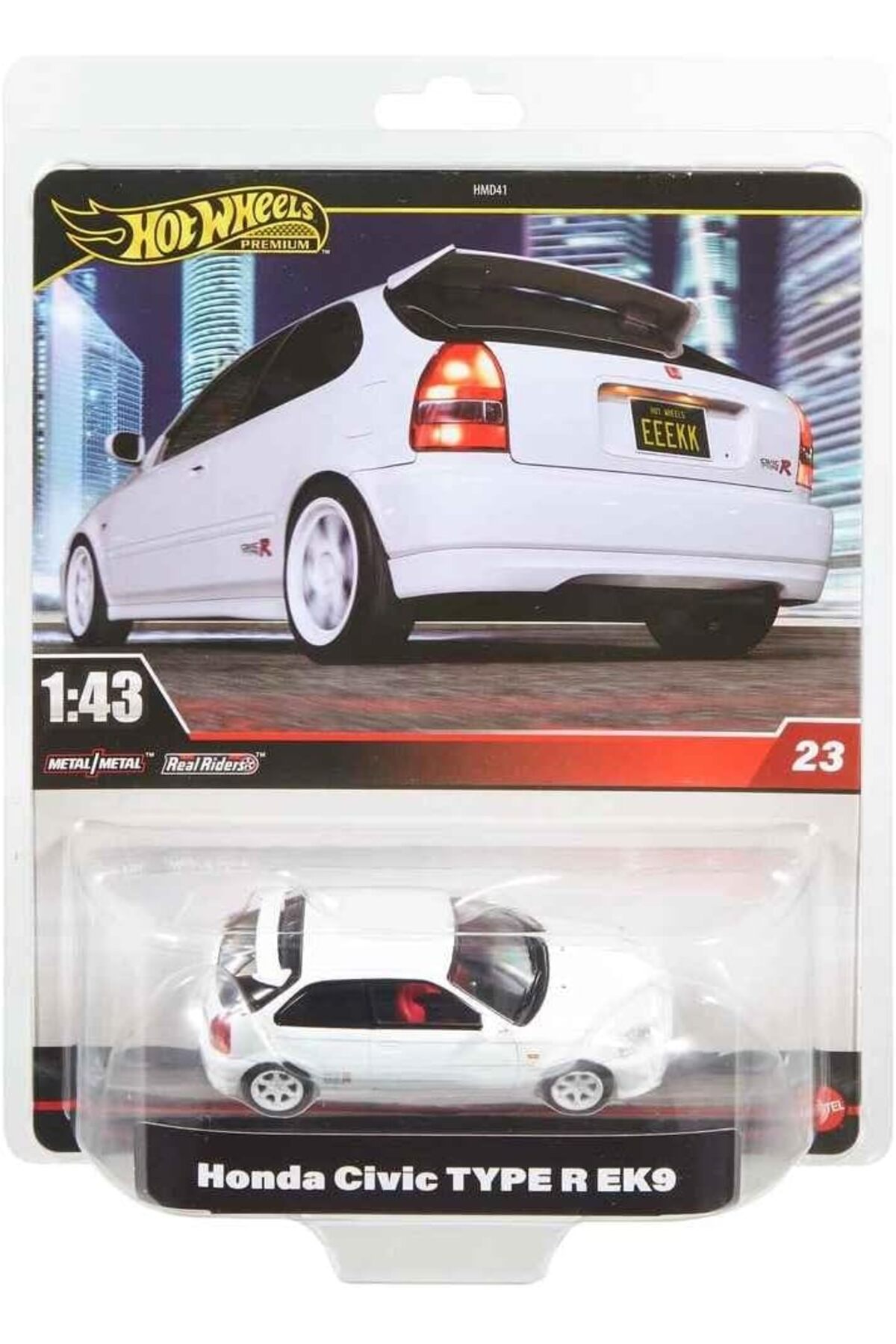 HOT WHEELS Premium 1:43 Honda Civic TYPE R EK9 White #23 CIVIC