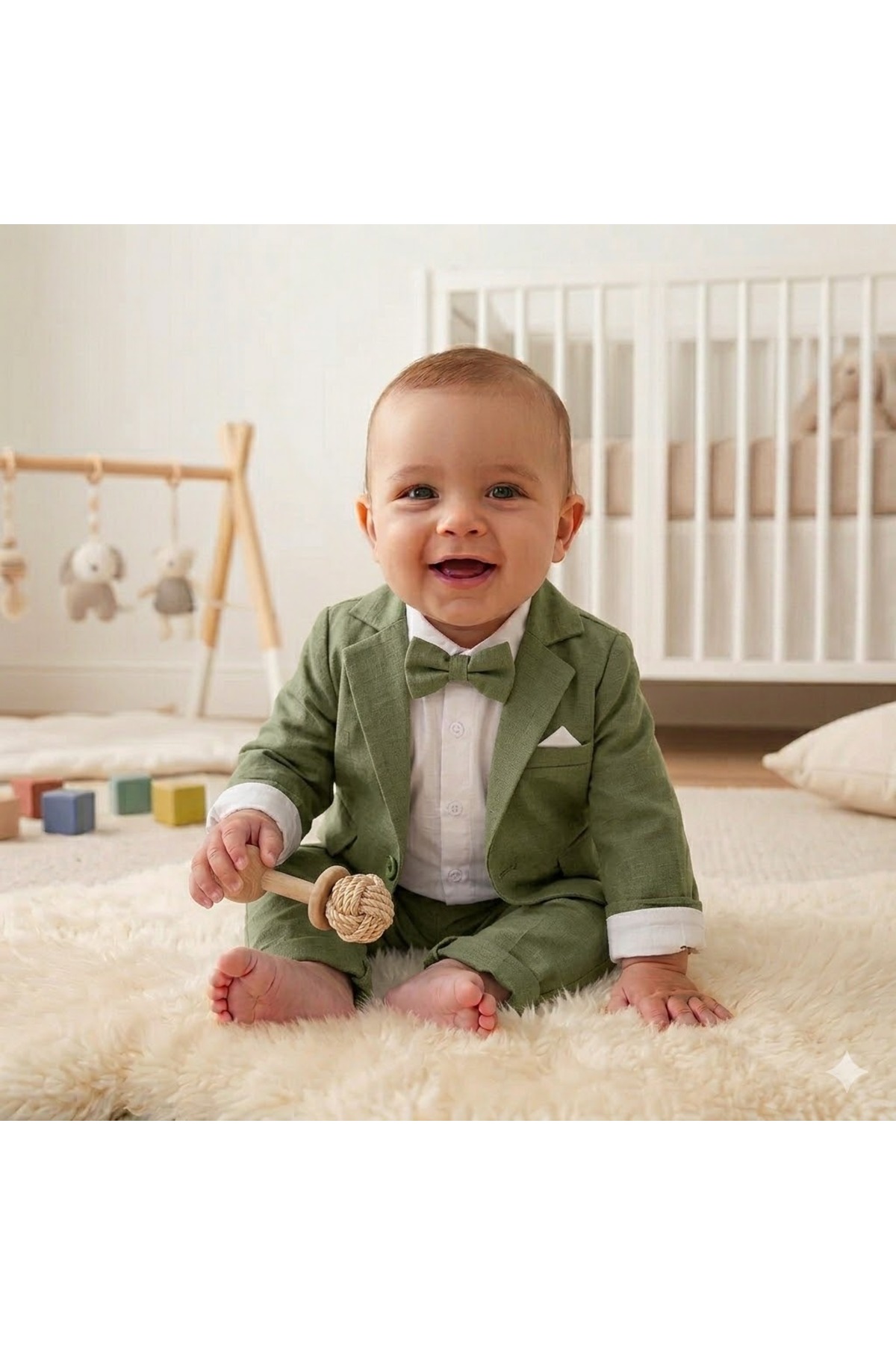 Momivi Kids Erkek Bebek&Çocuk Papyonlu ve Gömlekli 4'lü Bebek Mevlüt ve Bayram Seti fotoğrafı 2 (önizleme)