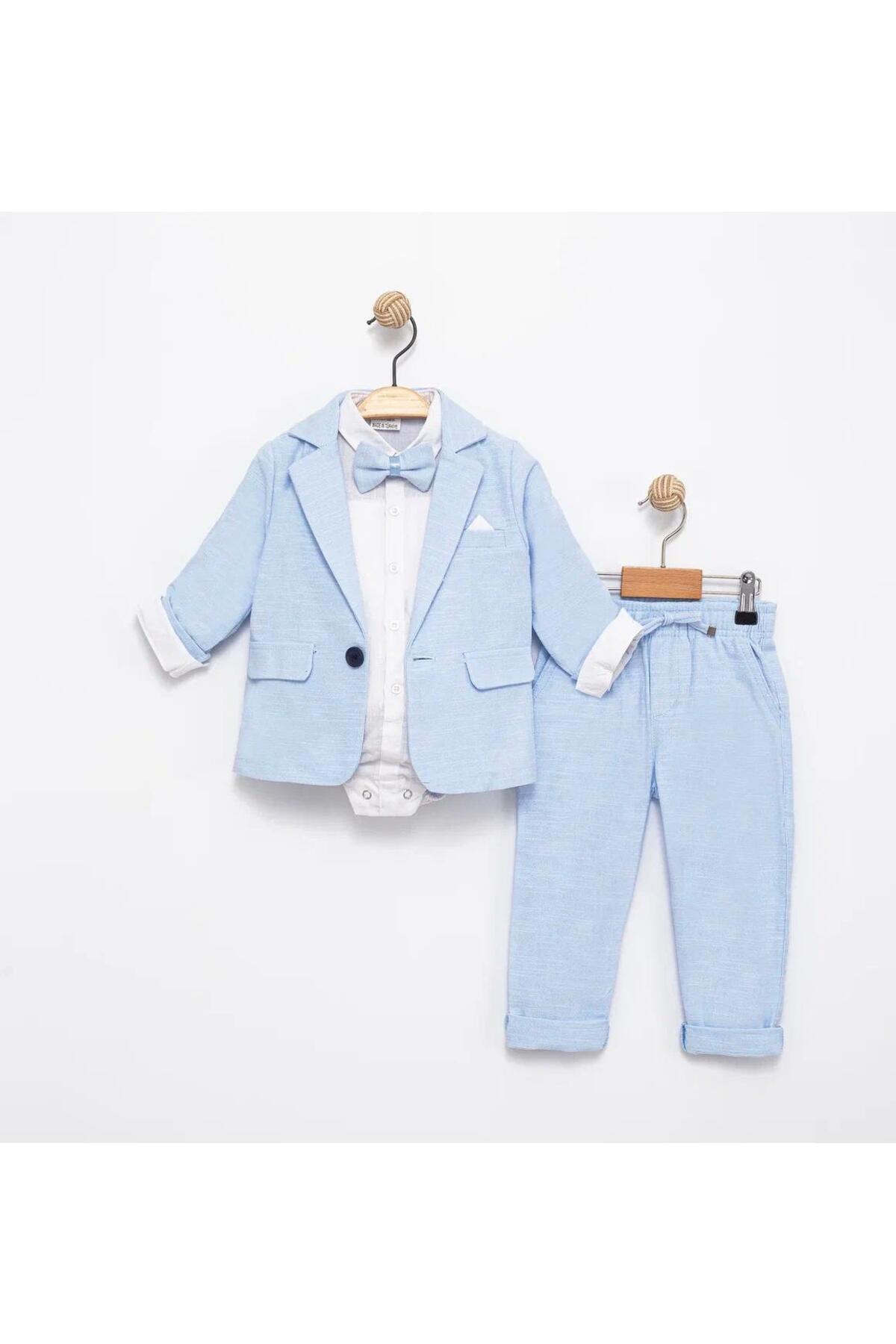 Momivi Kids Erkek Bebek&Çocuk Papyonlu ve Gömlekli 4'lü Bebek Mevlüt ve Bayram Seti fotoğrafı 3 (önizleme)