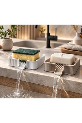 3DLABS Mutfak , Banyo ve Lavabo İçin 3D Süngerlik ve Sabunluk (Sünger dahil d...
