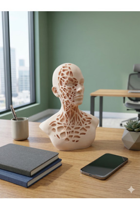 3Dbaskı06 kırık desenli plastik heykel