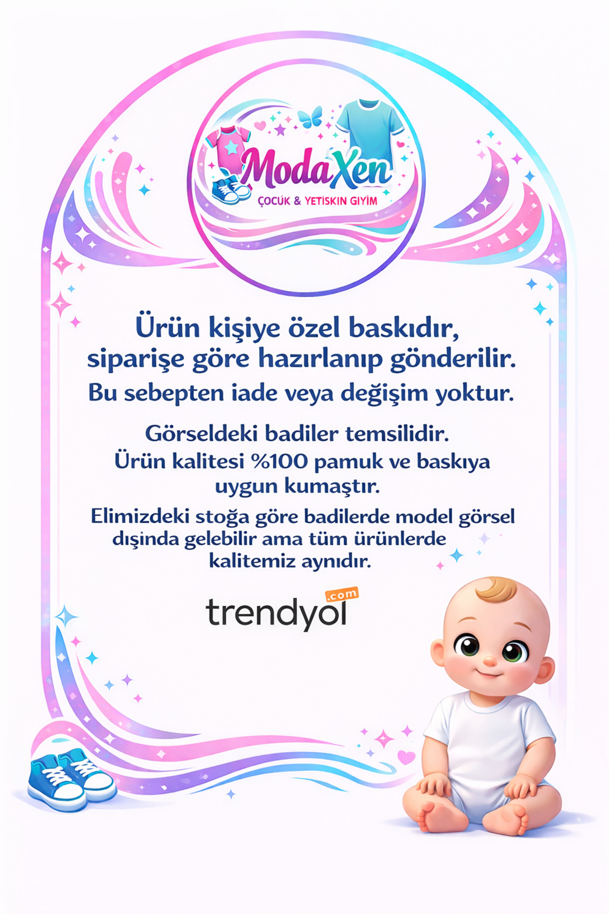 ModaXen Bebek Zıbın Komik Yazılı Babasının Dişi Kartalı Baskılı %100 Pamuk Body (Yenidoğan & Bebek) fotoğrafı 4 (önizleme)