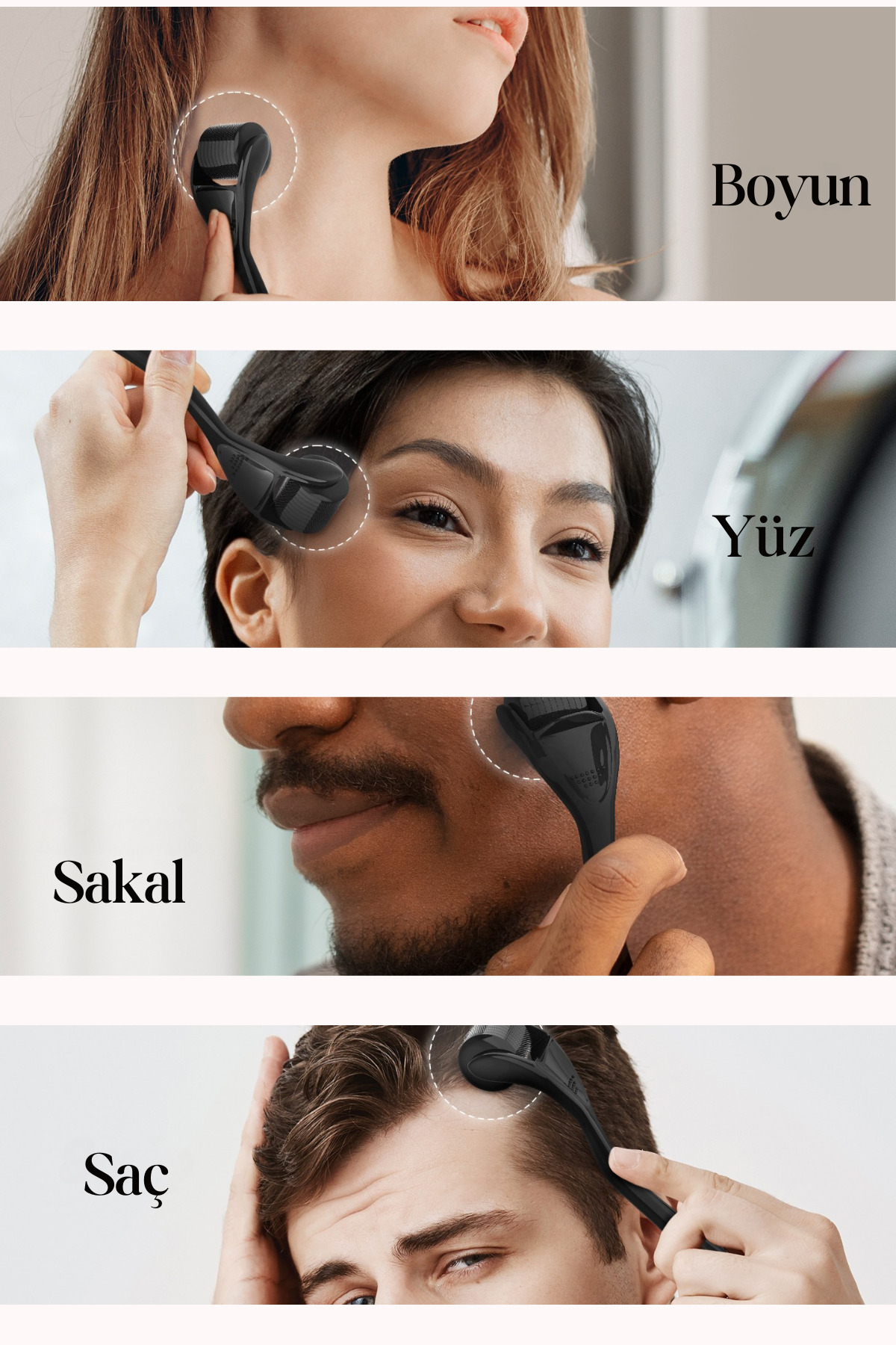 Seyrek Saç Sakal Serumu Ve 540 İğneli Dermaroller 1 mm Dezenfektan Seti – Saç Sakal Bakım Aleti — set10 — تصویر 7 از 9