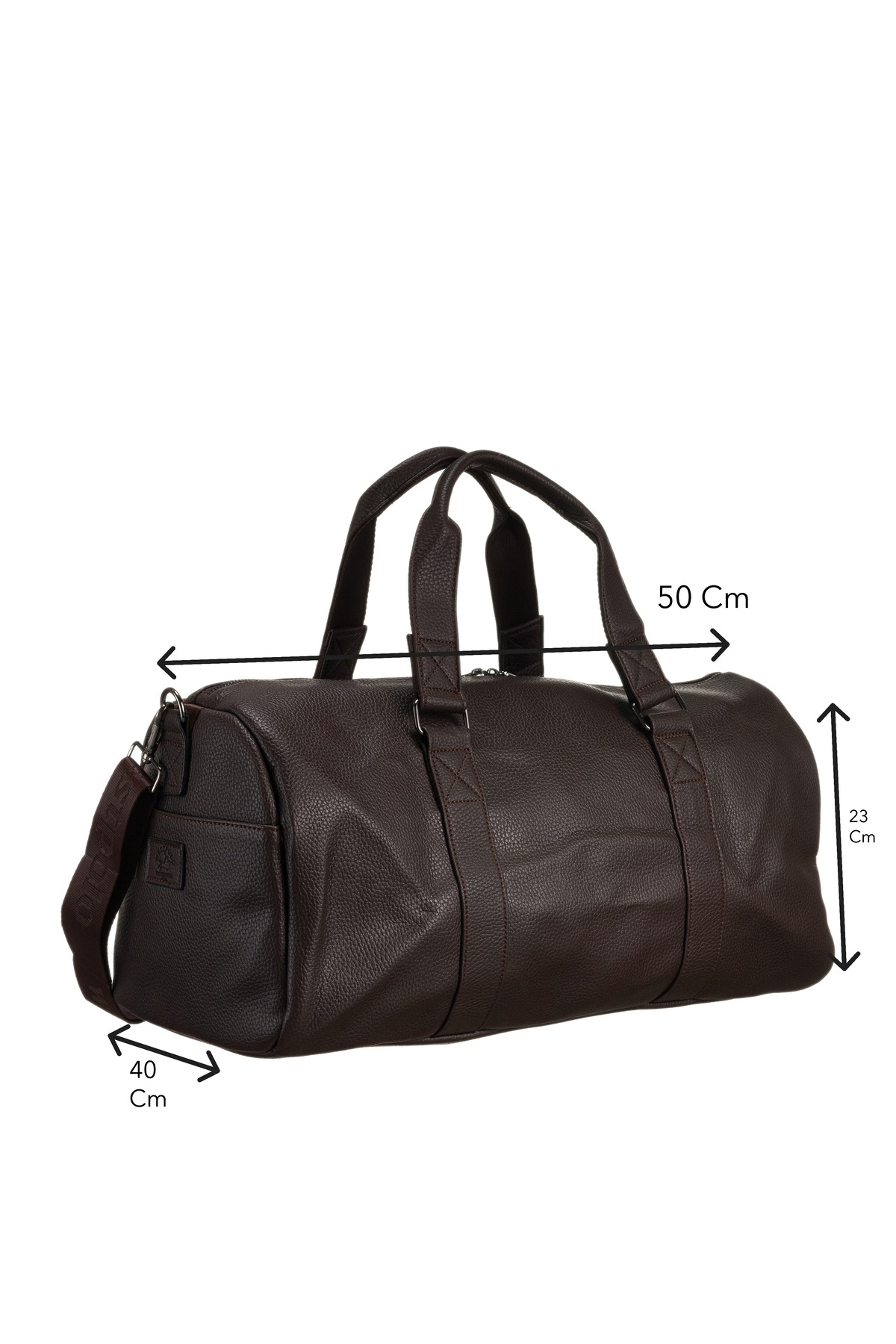 Westpolo  Vegan Deri Şık ve Fonksiyonel Seyahat Valiz ve Modern Erkek Spor Çantası - Kahverengi