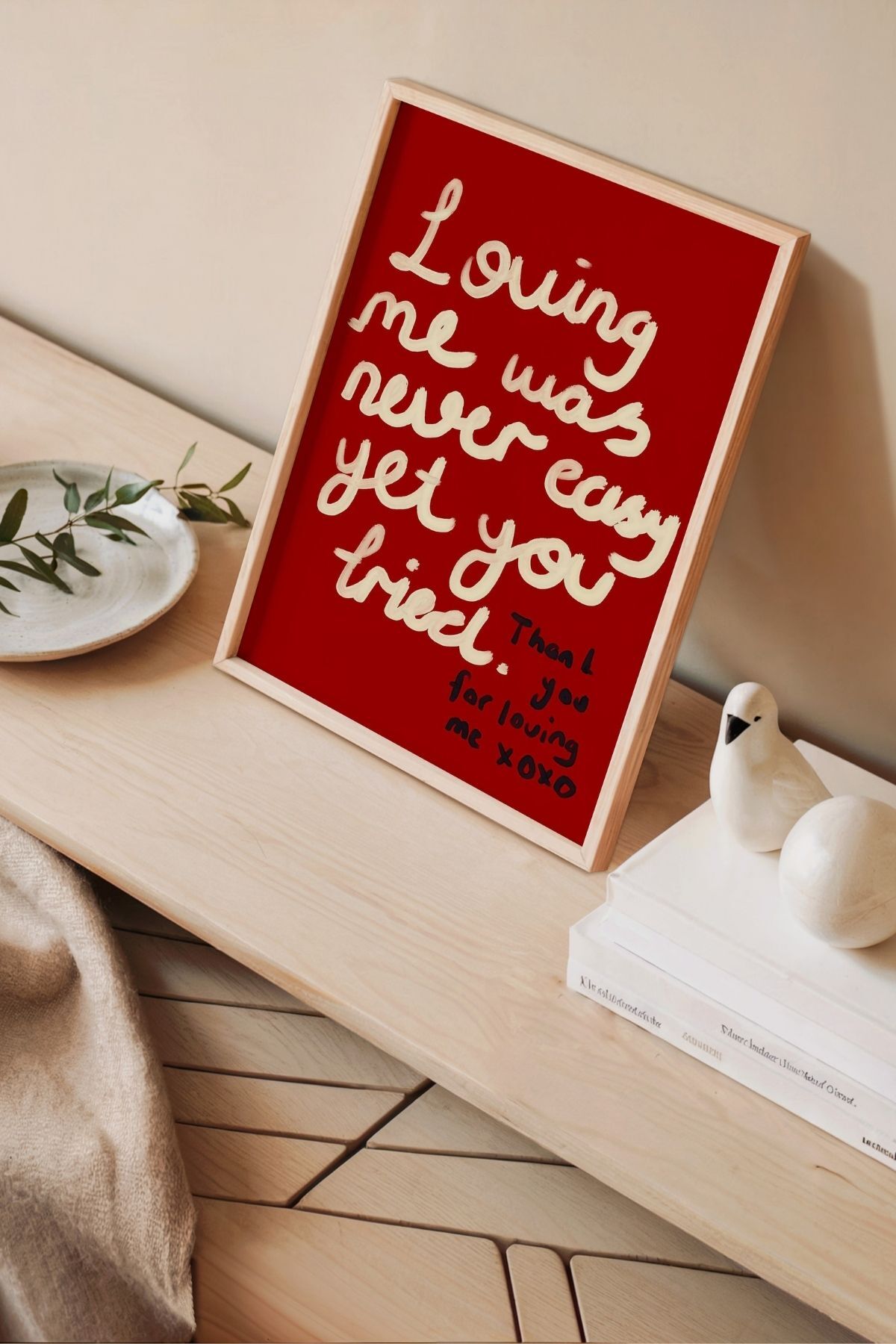 Yazılı Tablo Modern Tipografi Poster Dekoratif Duvar Dekoru Çerçevesiz