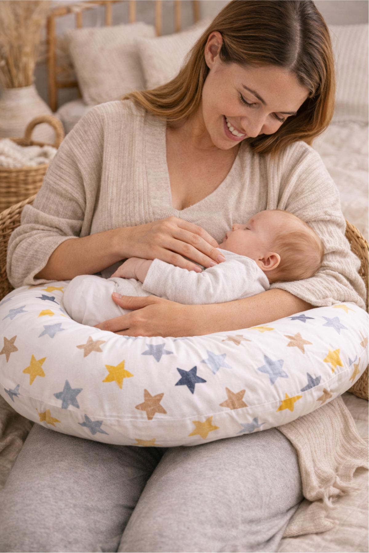 BebeK on For Babynest Sarı Yıldızlı set | Emzirme Yastığı ile fotoğrafı 5 (önizleme)