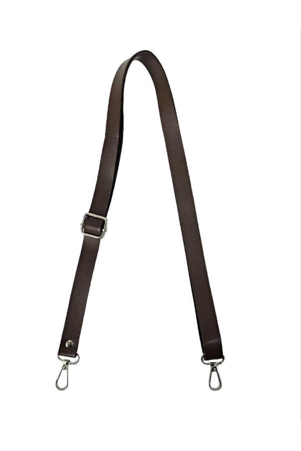 LEATHER ADJUSTABLE BAG HANGER LENGTH (120 CM - EN 2 CM ) SILVER DETAIL