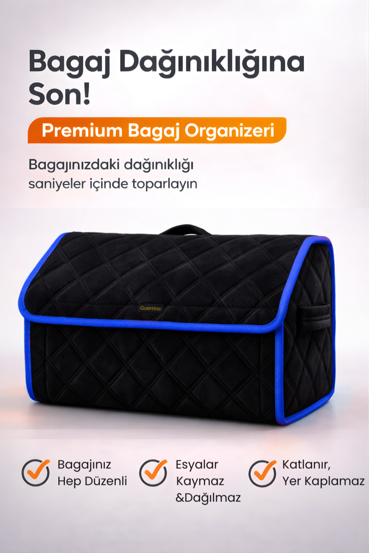 Bagaj Çantası Oto Bagaj Organizer Lüks Tay Tüyü Su Geçirmez Kaymaz Katlanır Düzenleyici