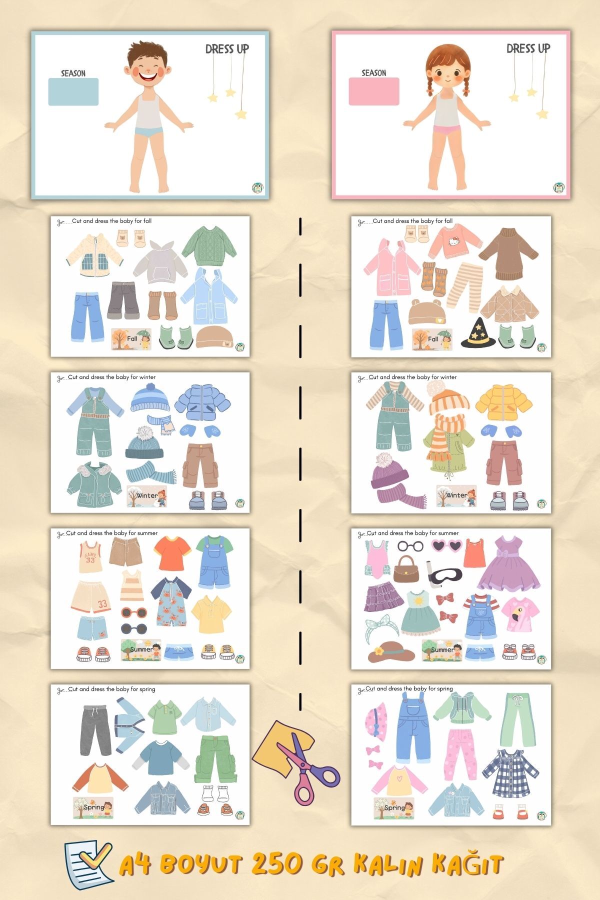 Anonim Yayıncılık İngilizce 4 Mevsim Bebek Giydirme Oyunu | Okul Öncesi İngilizce Eğitici Etkinlik fotoğrafı 6 (önizleme)