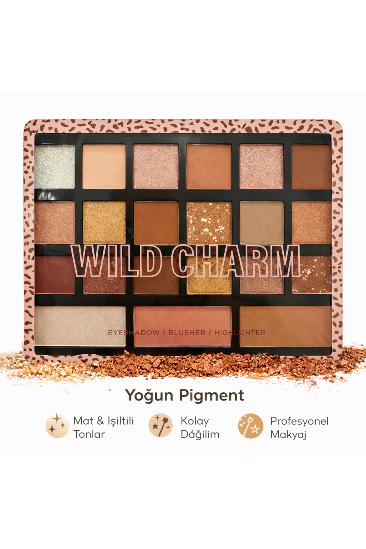 MAQYA KOZMETİK R.Paris Wıld Charm Sıcak Ve Işıltılı Ton 24'Lü Far Paleti- ALLIK/AYDINLATICI /EYESHADOW — WILDCHARMROYA