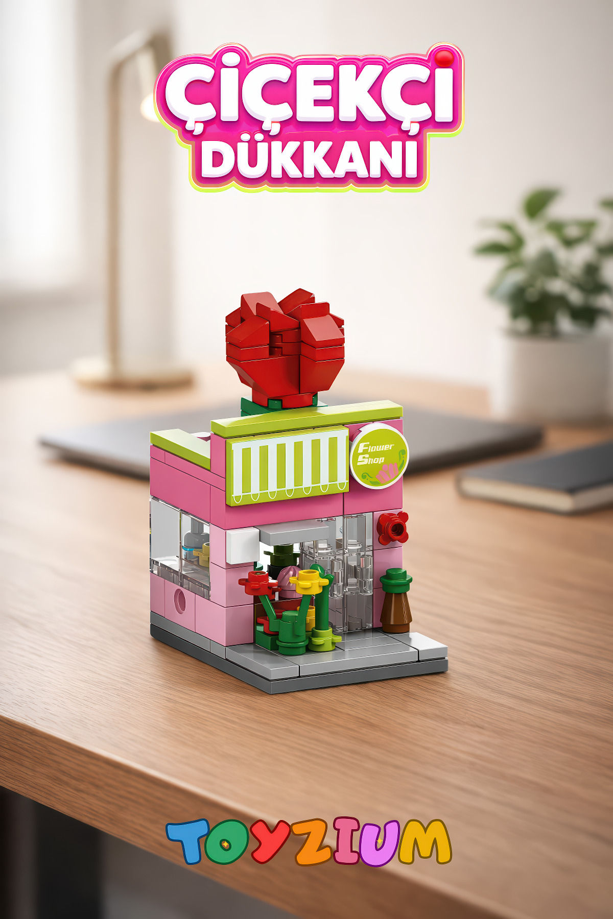 Shem Çiçekçi Dükkanı Yapı Blok Seti (105 Parça) - Mini Mağaza Model Yapım Seti fotoğrafı 2 (önizleme)