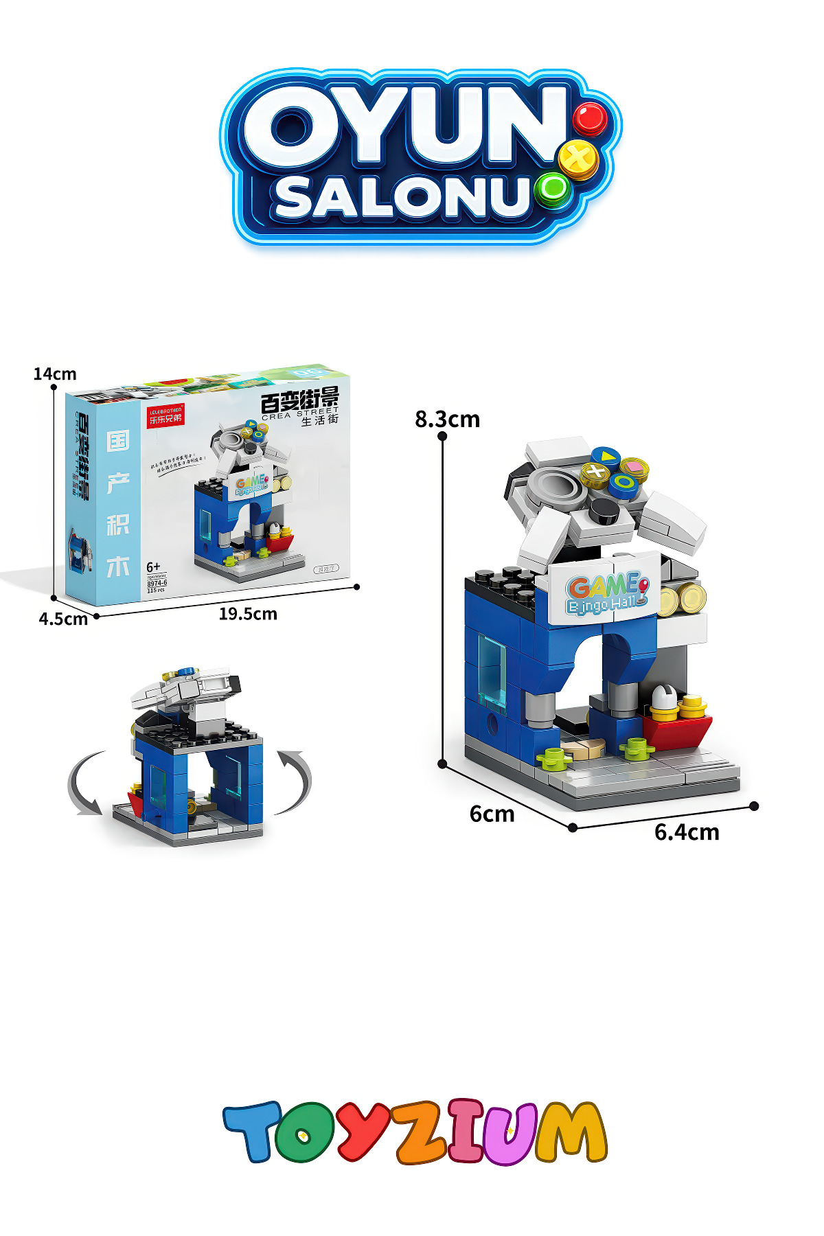 Shem Oyun Salonu Yapı Blok Seti (115 Parça) - Mini Mağaza Model Yapım Seti fotoğrafı 3 (önizleme)