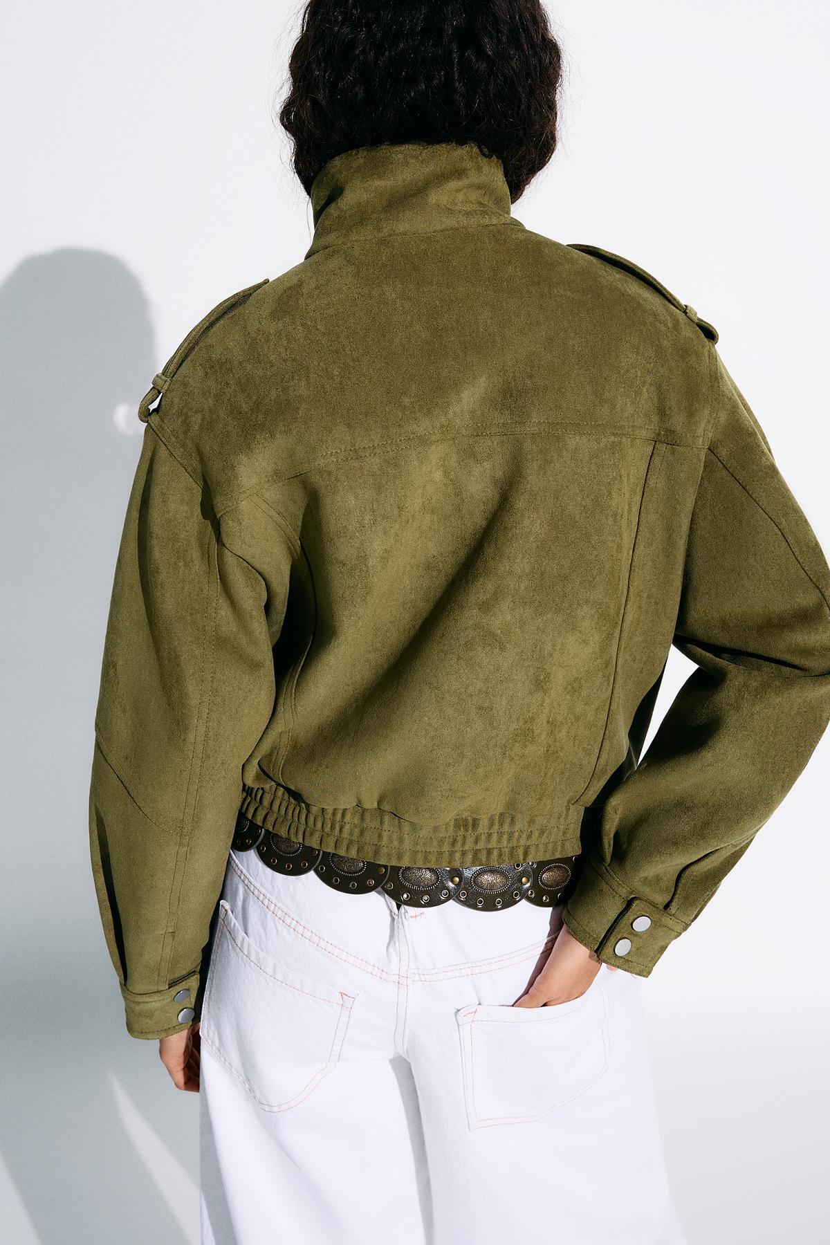 Bershka  Süet görünümlü ceket - Görsel 2