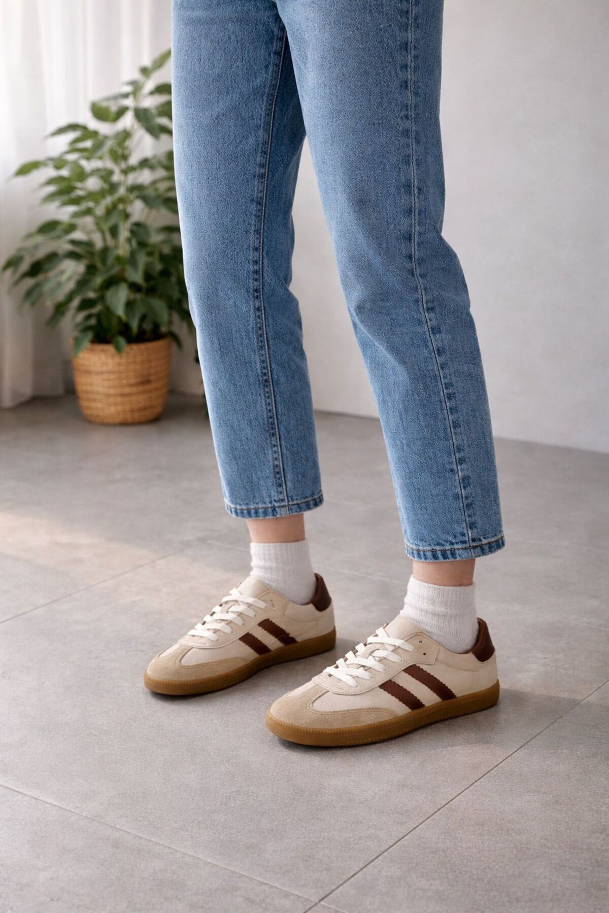 MİSSWEMODASHOES  Unısex Sneaker Bağcıklı Düz Taban Spor Ayakkabı - Görsel 2