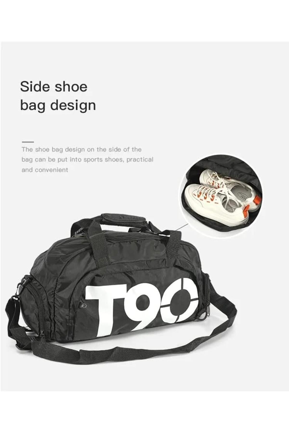 حقيبة جيم رياضية مع جيب للاحذية، جيب مقاوم للماء ل...