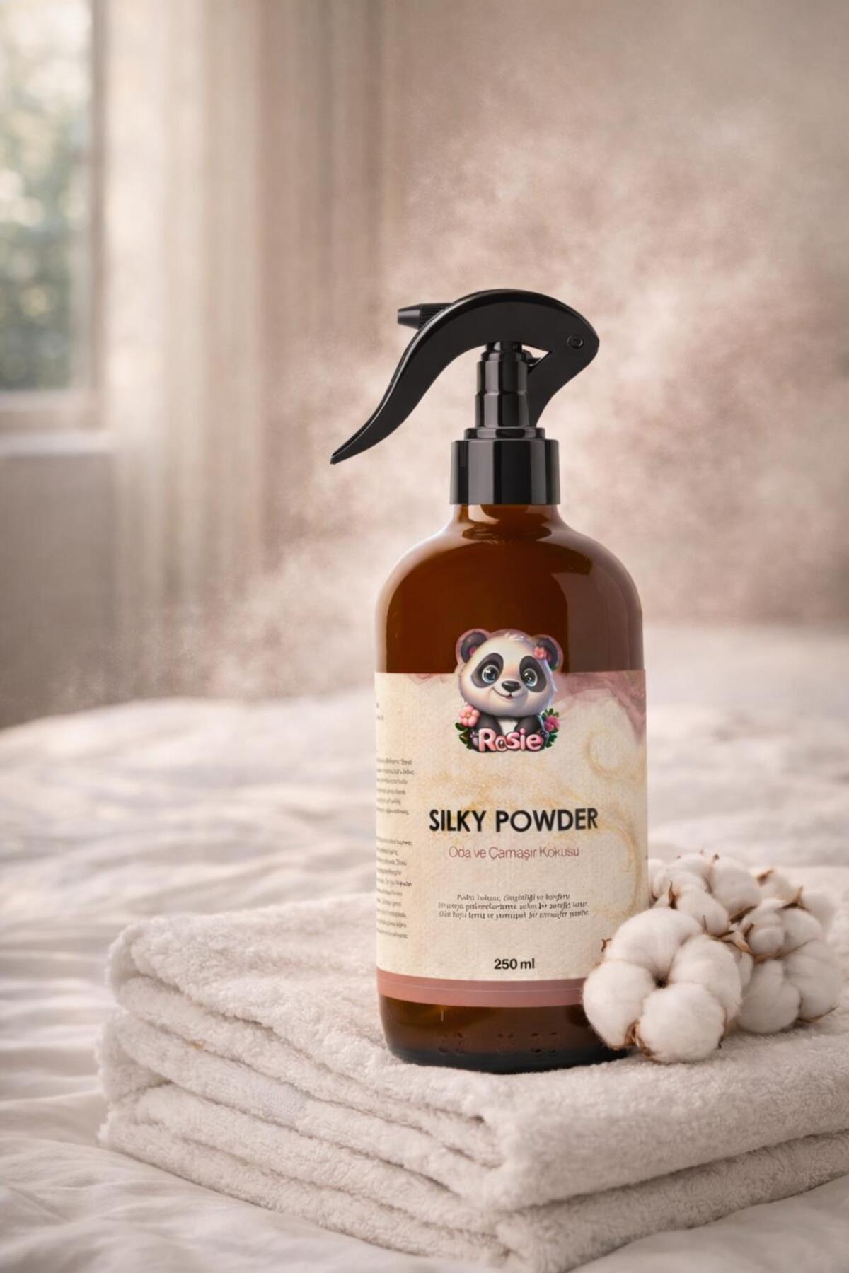 rosie Silky Powder 250 ml Sprey Ortam ve Kumaş Kokusu, Bebek Pudrası Kokulu Ev ve Tekstil Parfümü fotoğrafı 4 (önizleme)