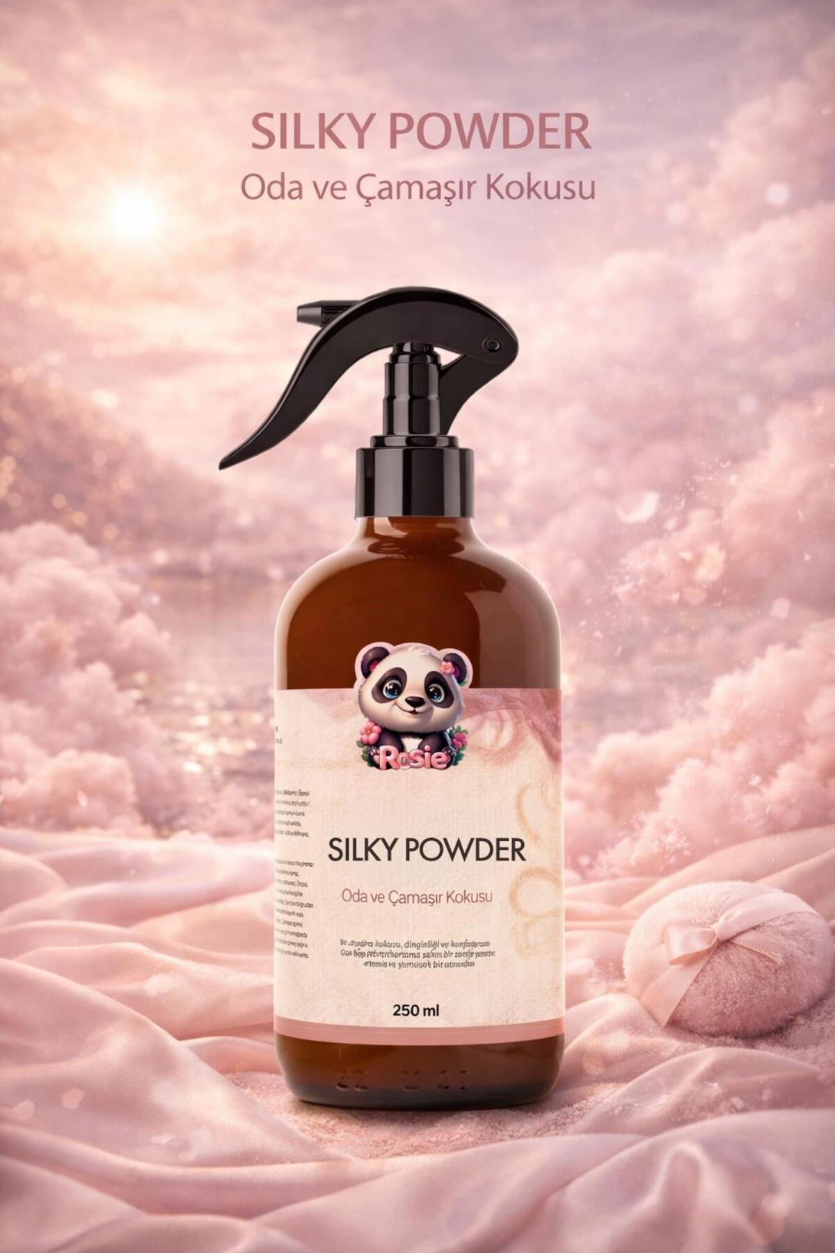 rosie Silky Powder 250 ml Sprey Ortam ve Kumaş Kokusu, Bebek Pudrası Kokulu Ev ve Tekstil Parfümü fotoğrafı 3 (önizleme)
