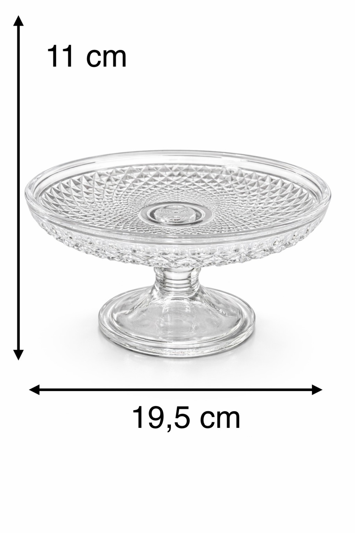 Espina Ayaklı Sunumluk 19x11 cm – Cam Ayaklı Servis ve İkram Sunum Tabağı