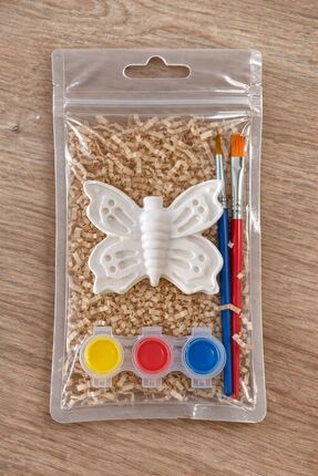 wish workshop Çocuk Boyama Seti Taş Tozu Boyanabilir Figür – 3'lü Parmak Boya...