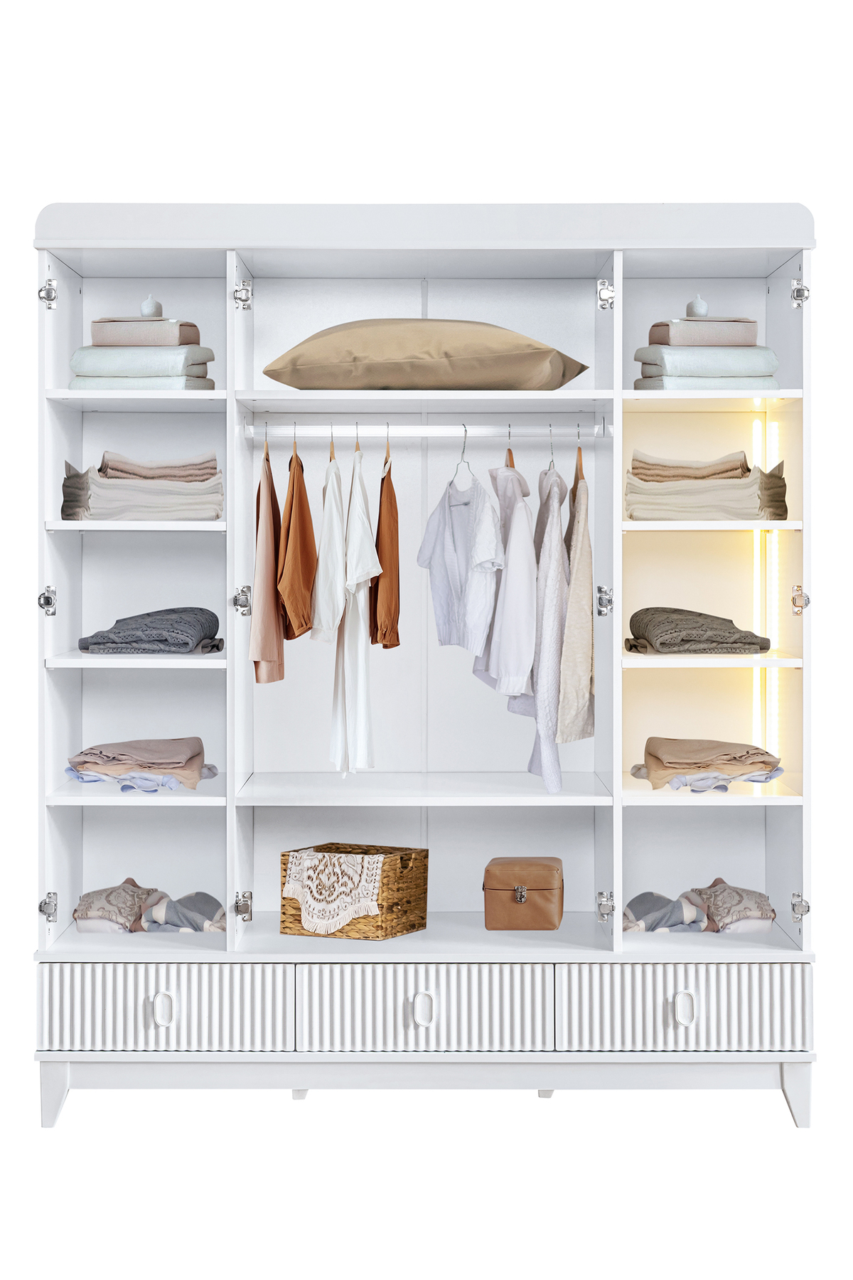 Setay Vizyon Çocuk Odası, Vizyon 4 Kapaklı Dolap, Etap Montessori Karyola, Şifonyer - Beyaz fotoğrafı 4 (önizleme)