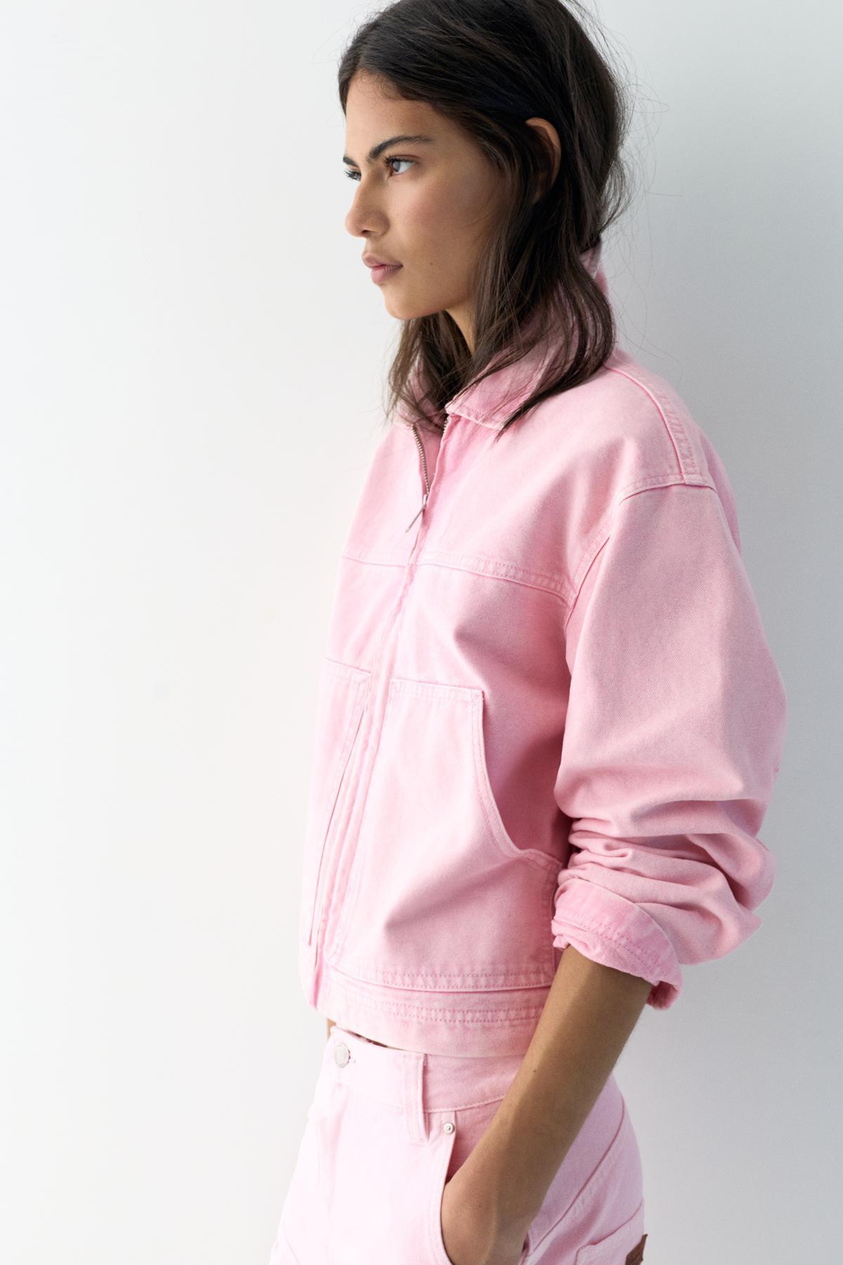 Pull & Bear  Pembe utility ceket - Görsel 5