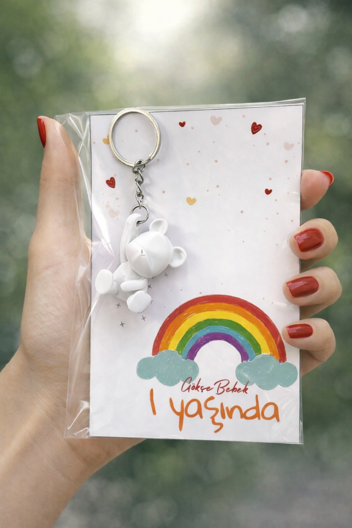 FİORE HEDİYELİK Bebek Hediyelik | 10 Adet Renkli Ayıcık Anahtarlık | 1 Yaş Doğum Günü | Parti Hediyeliği fotoğrafı 3 (önizleme)