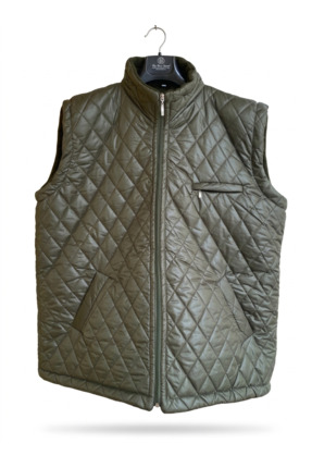 R+ Atelier Haki Polar Astarlı Su Geçirmez Kapitone Yelek - Rüzgar Geçirmez Di...