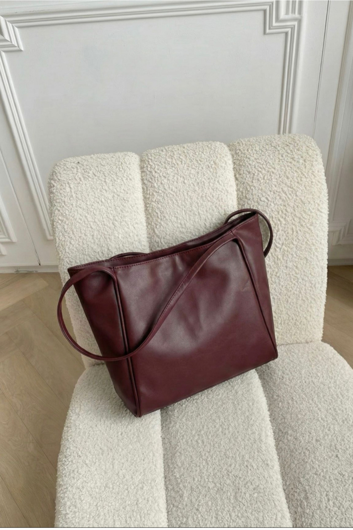 Lemur Leather  Büyük Boy Kahverengi Kadın Omuz Çantası 40x30 cm – Yumuşak Deri Günlük, Ofis & Üniversite İçin - Görsel 2