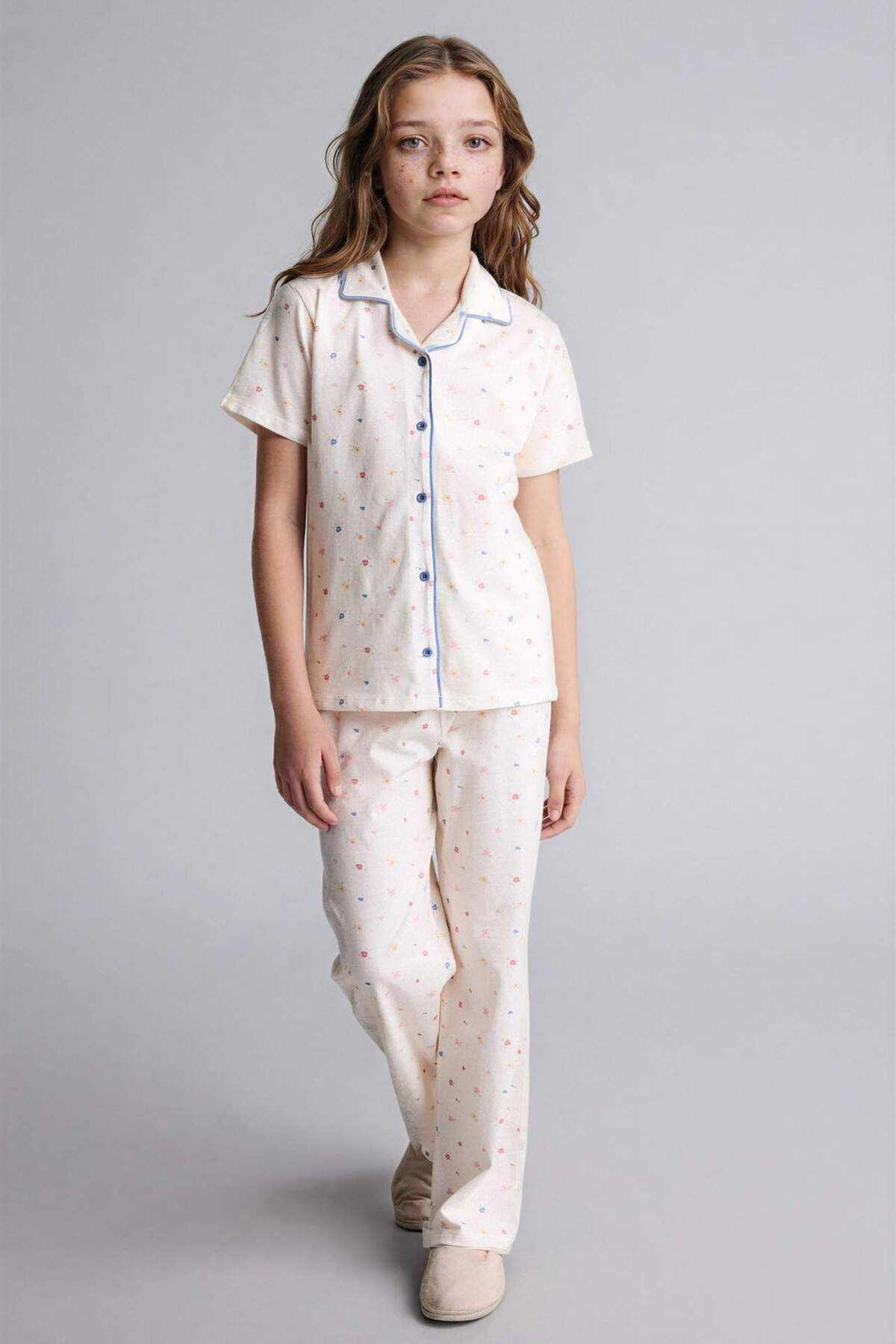 Defacto 100% Cotton 2-Piece Blue Pajama Set for Baby Boy H2654A826Sp