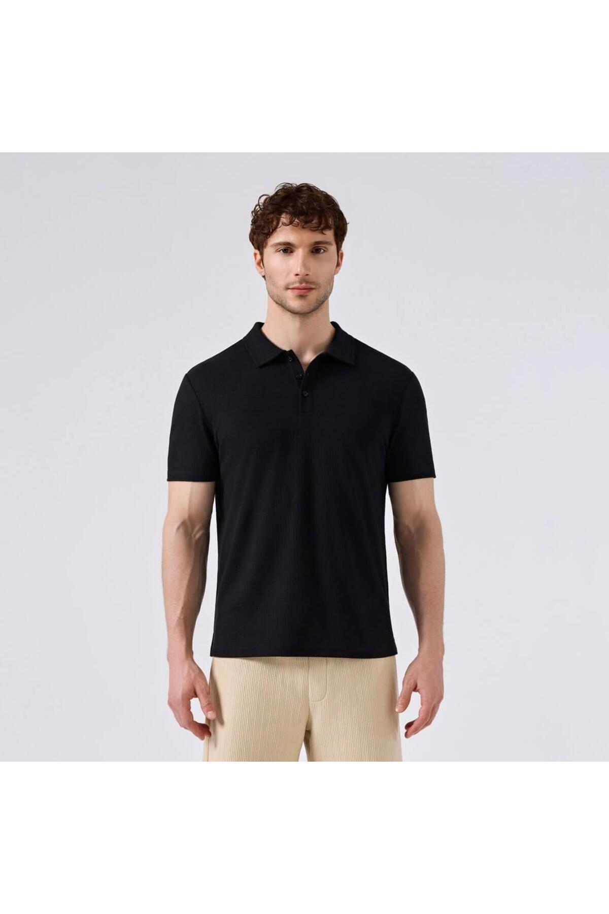 Ellesse 6Sm5003-Bk Polo Collar Men's T-Shirt - Black