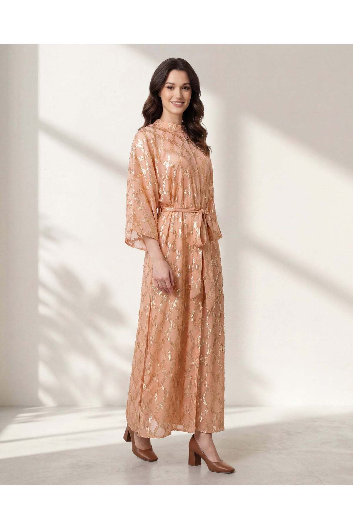 REDTAG Women Pink Printed Maxi Dress