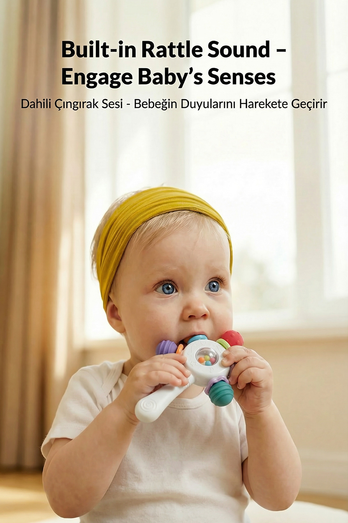 BBSKY Bebek Diş Kaşıyıcı Oyuncak , Montessori Duyusal Oyuncak, Silikon Dişlik, BPA İçermez fotoğrafı 4 (önizleme)