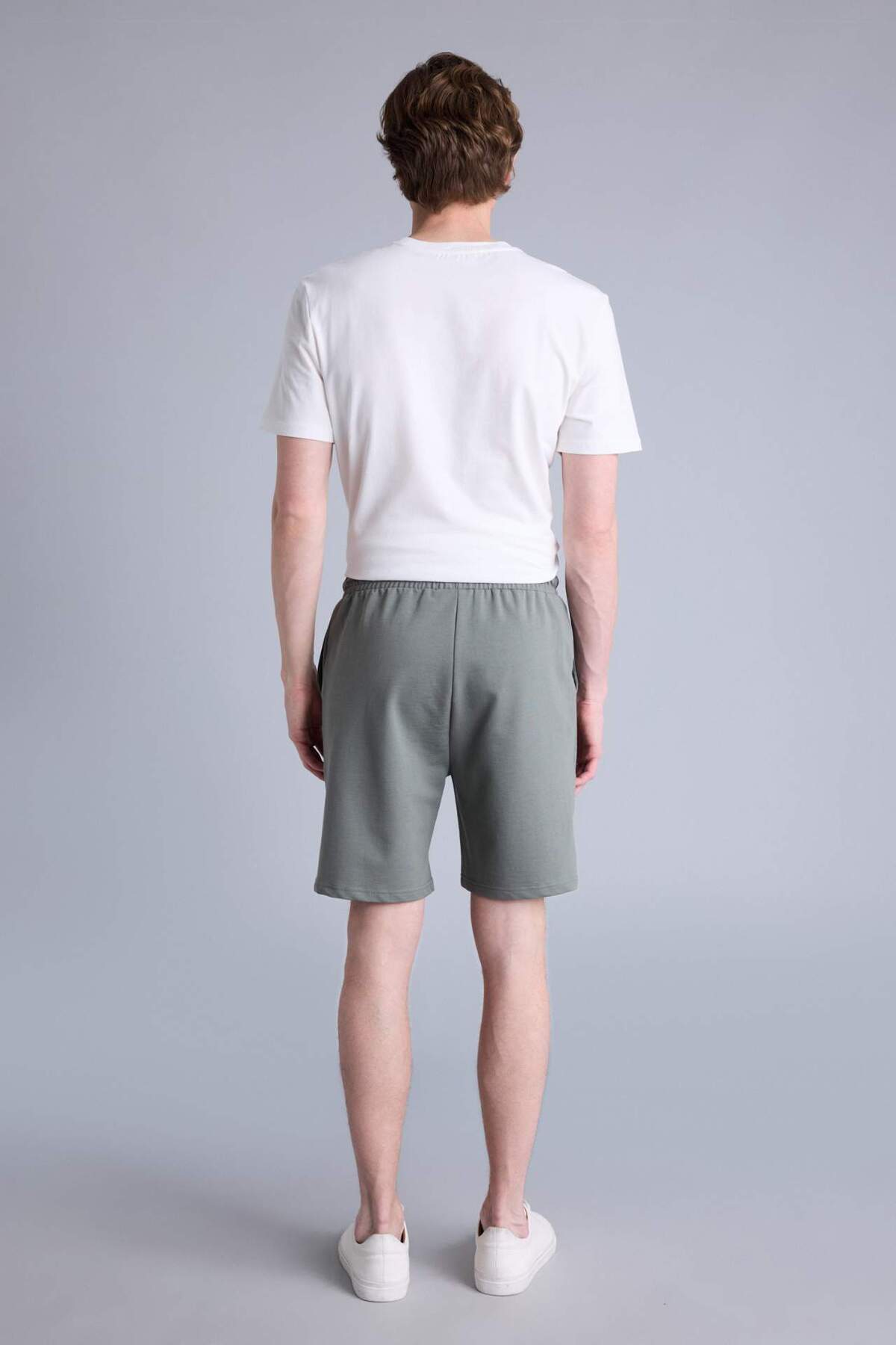DeFacto Slim Fit Cepli Pamuklu Basic Bermuda Şort W1105AZ26SM görsel 5