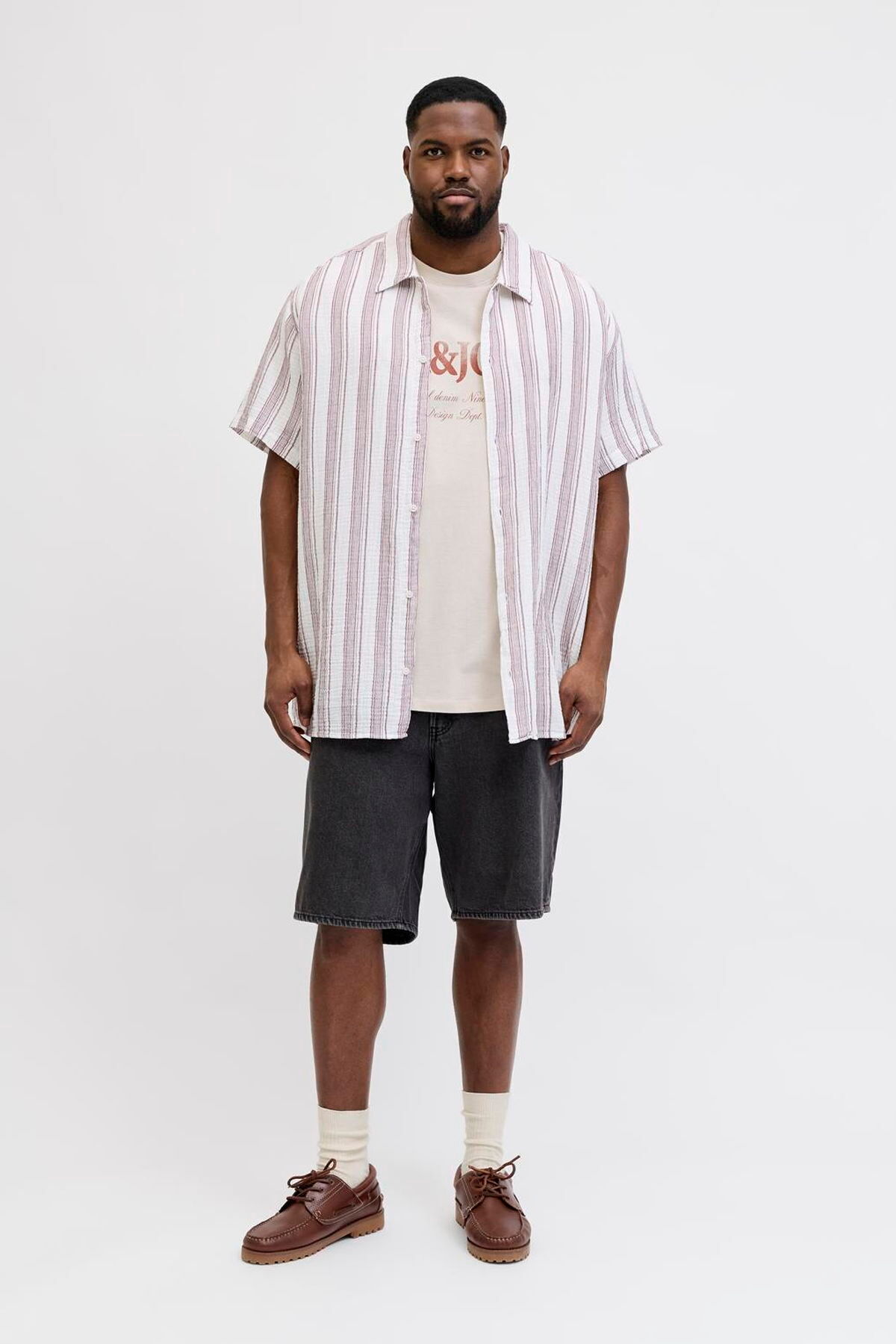 Jack & Jones Büyük Beden Resort Yaka Gömlek - Nantucket görsel 2