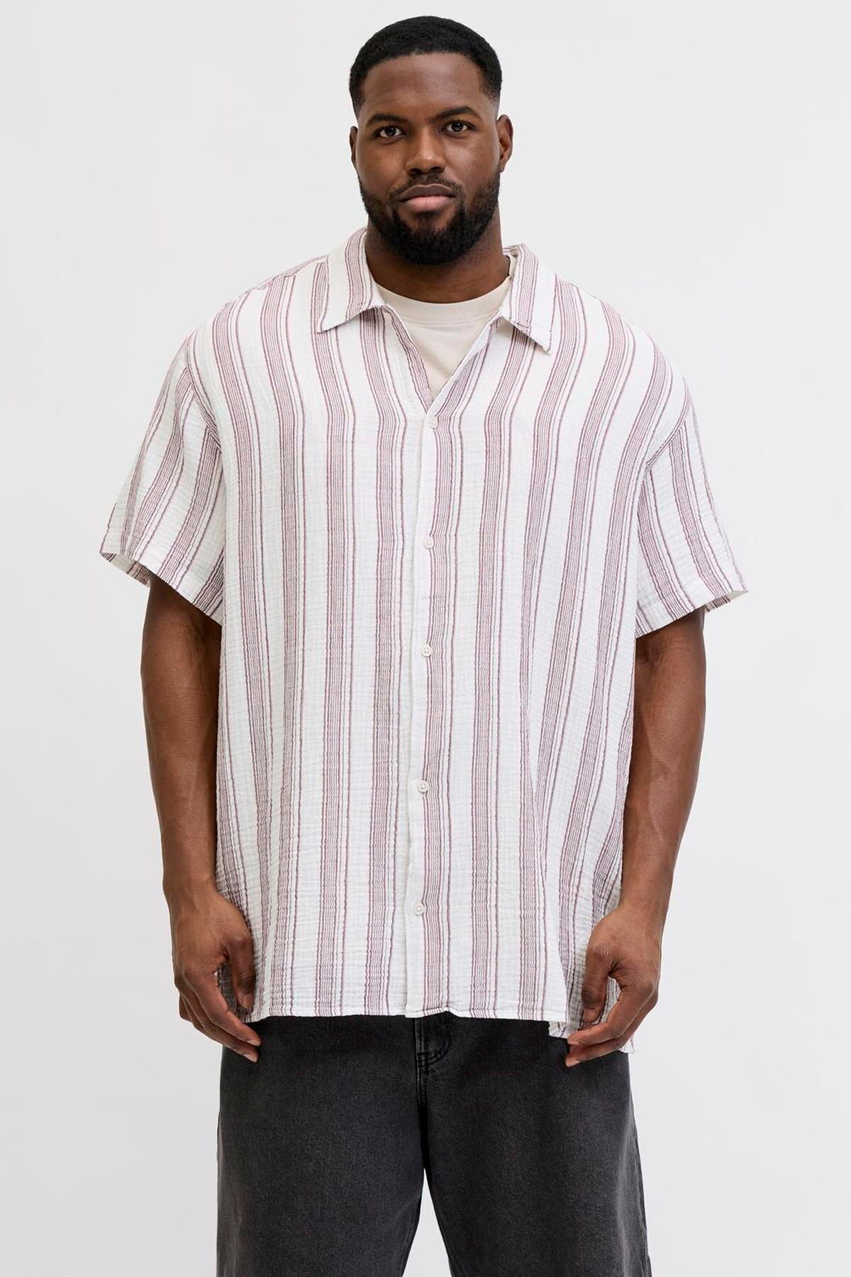 Jack & Jones Büyük Beden Resort Yaka Gömlek - Nantucket