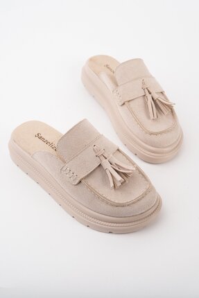 BAHRİNA Kadın Loafer Püsküllü Terlik