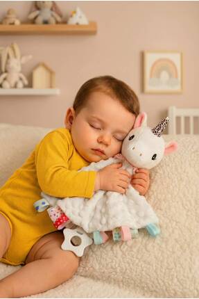 BBSKY Diş Kaşıyıcılı Güvenli Bebek Uyku Arkadaşı, Unisex Peluş Sarılma Oyuncağı