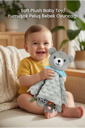BBSKY Diş Kaşıyıcılı Güvenli Bebek Uyku Arkadaşı, Unisex Peluş Sarılma Oyuncağı