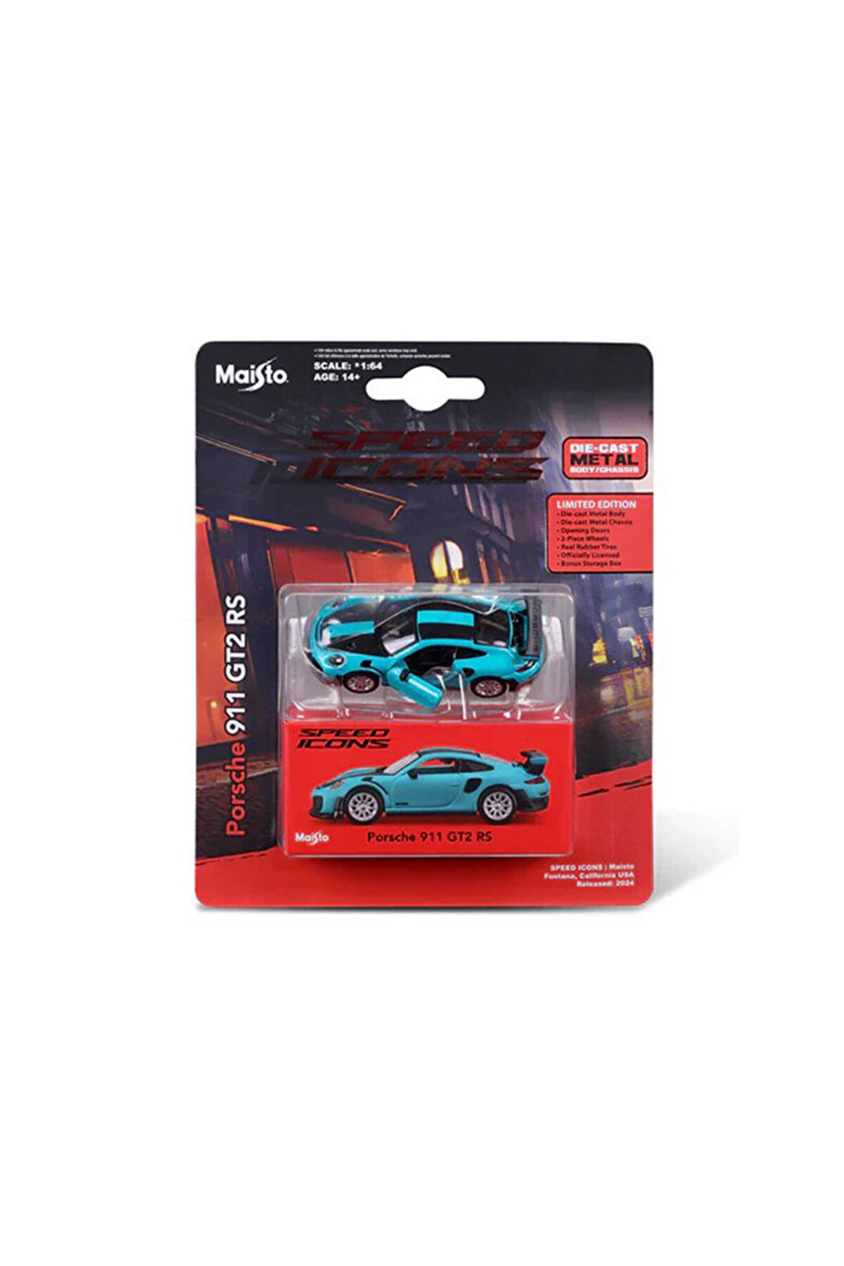 ORBS Mr. セット Maisto Speed Icons 1:64 Porsche 911 GT2 RS Miami Mavi - Fiyatı