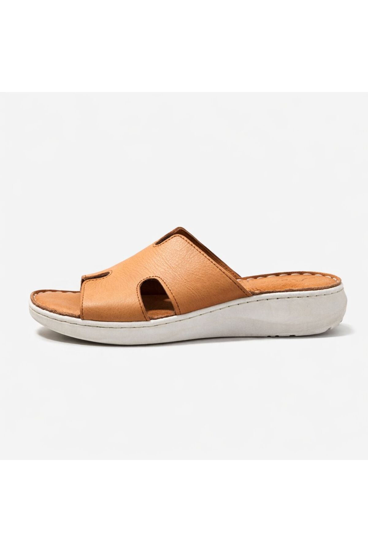 PATRON SHOES Hakiki Deri Ortopedik Taban Kadın Terlik, Gün Boyu Konfor ve Şıklık görsel 2