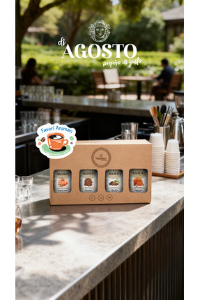 AGOSTO Baharatlı Bal Kabağı-Bisküvi-Chai Tea-Toffee Nut 120 ml Kahve Şurubu Seti