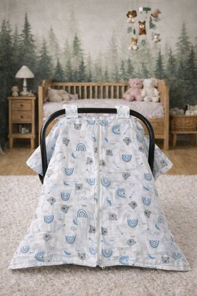 Pico Baby Müslin Bebek Puset Örtüsü / Fermuarlı ve Desenli / %100 Pamuk