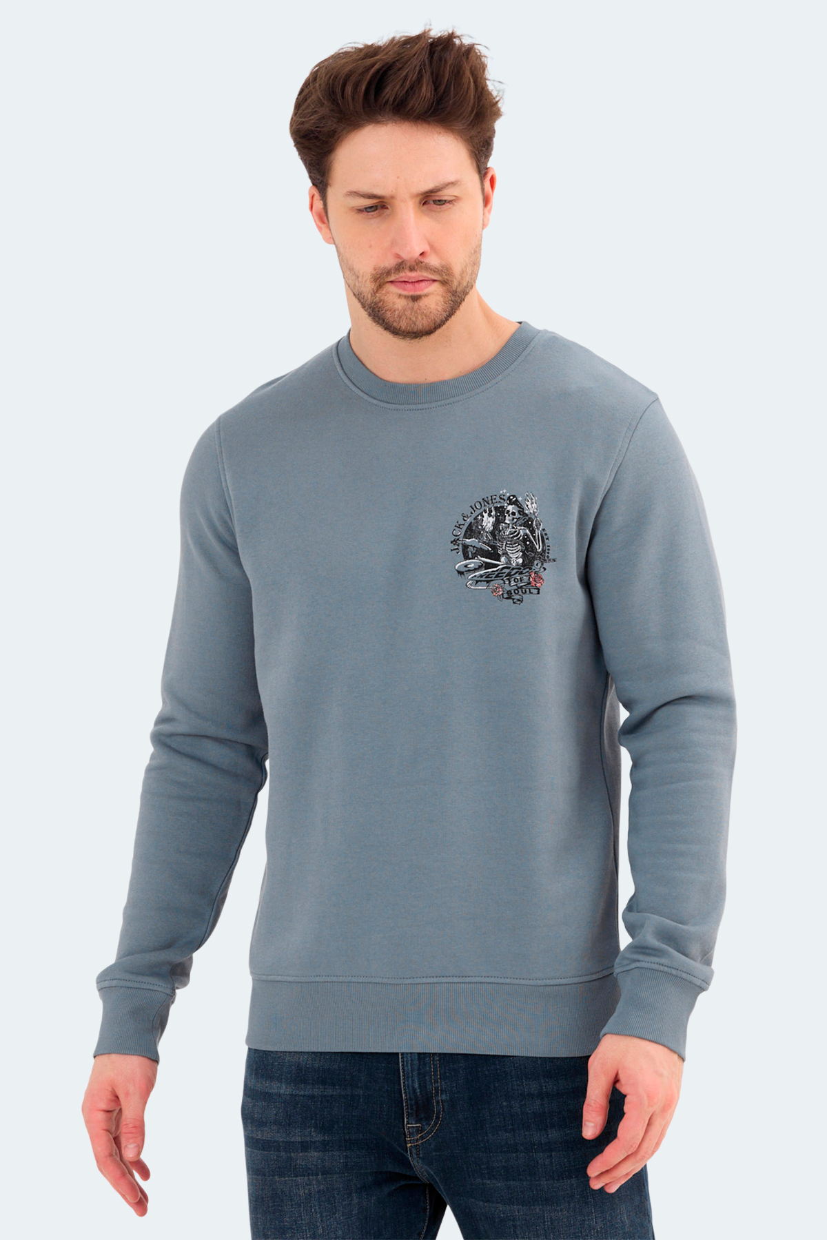 سویشرت آبی مردانه ۱۲۲۵۶۸۱۸ جک اند جونز سویشرت Jack & Jones