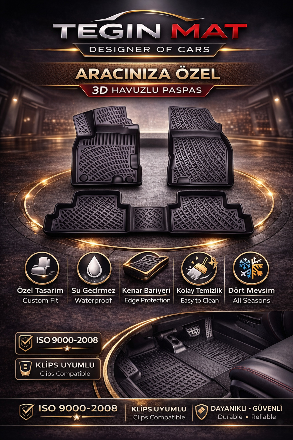 Mini John Cooper Works 3D Havuzlu Paspas 2011-2017 Siyah — alternatif görsel