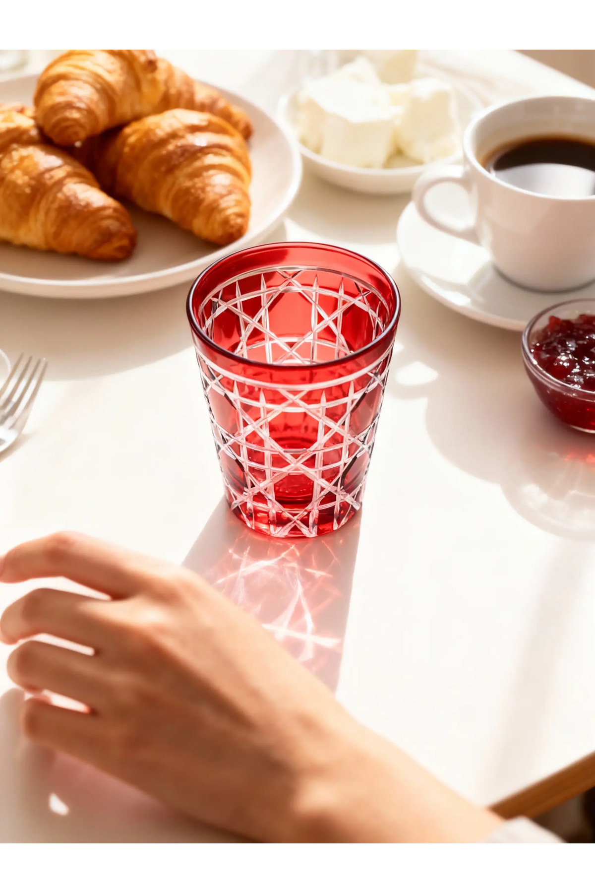 Margerie Gloria Crystal Glass Water Glass 275cc | Coffee Side & Daily Table Glass