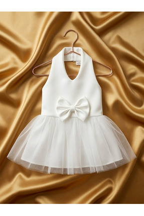 Patipin Beyaz Fiyonklu Tüllü Köpek Elbisesi Köpek Gelinliği - Şık ve Ayarlana...