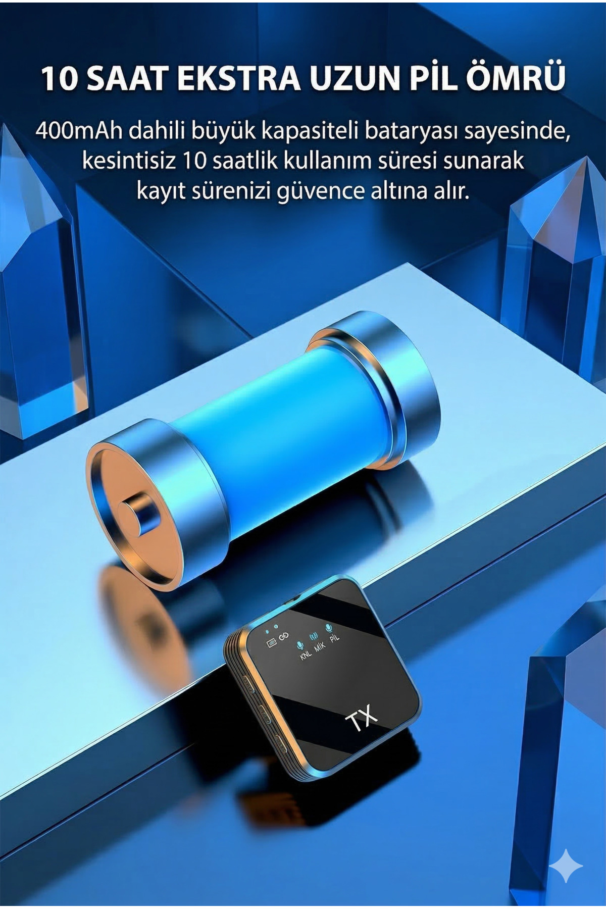 F16 Kablosuz Yaka Mikrofonu - Gürültü Engelleyici - Şarj Kutulu Mikrofonu (iPhone & Type-C & Aux)