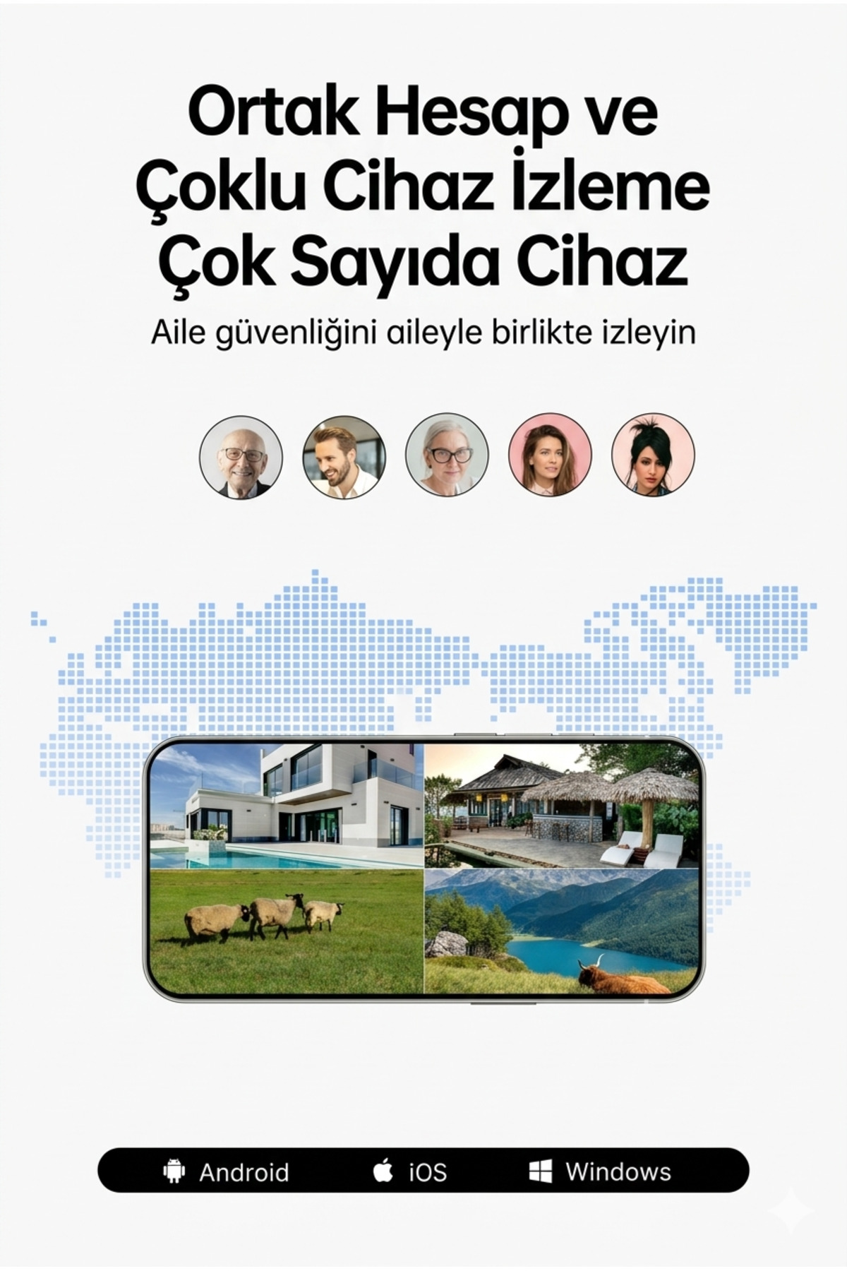 Solar Şarjlı Kablosuz Güvenlik Kamerası – WiFi IP Kamera, Gece Görüş & Hareket Algılama