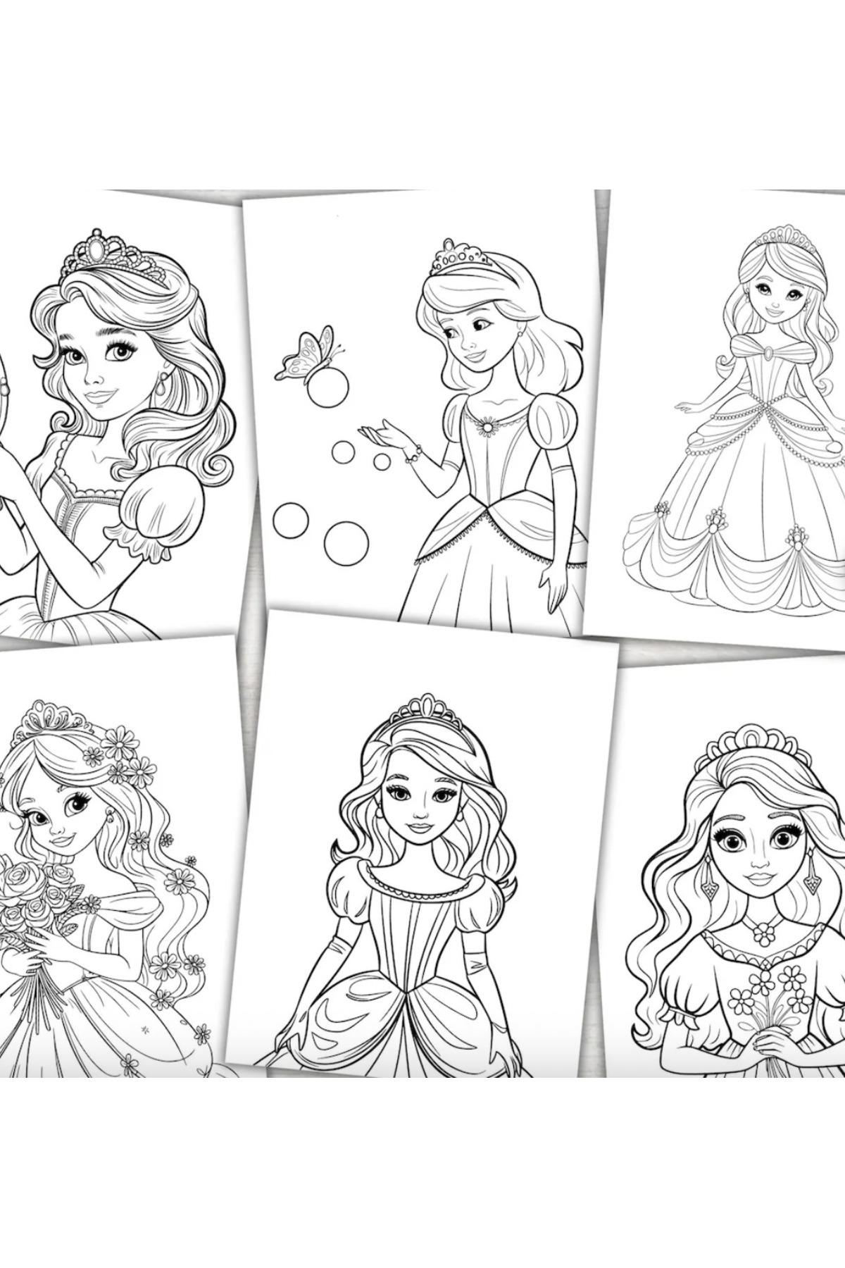 JACA 35 Adet Prenses Temalı Okul Öncesi Boyama Sayfası Motor Becerisi Geliştirme A4 Sayfaları fotoğrafı 2 (önizleme)